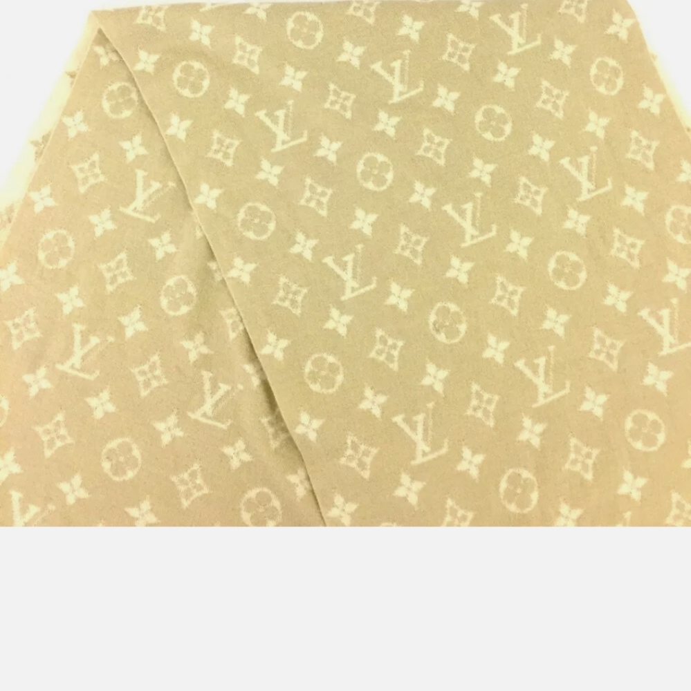 LOUIS VUITTON MONOGRAM CASHMERE SILK SCARF /A0614 - Picture 7 of 14